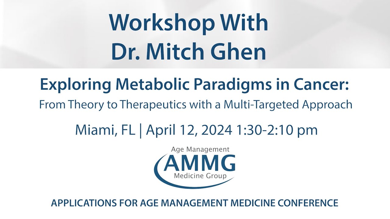 UPCOMING – Join Dr. Ghen at the Age Management Medicine Conference
